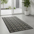 6' Gray Black And Taupe Geometric Runner Rug