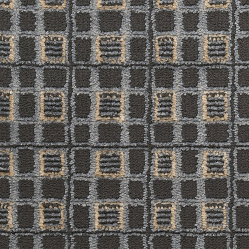 6' Gray Black And Taupe Geometric Runner Rug