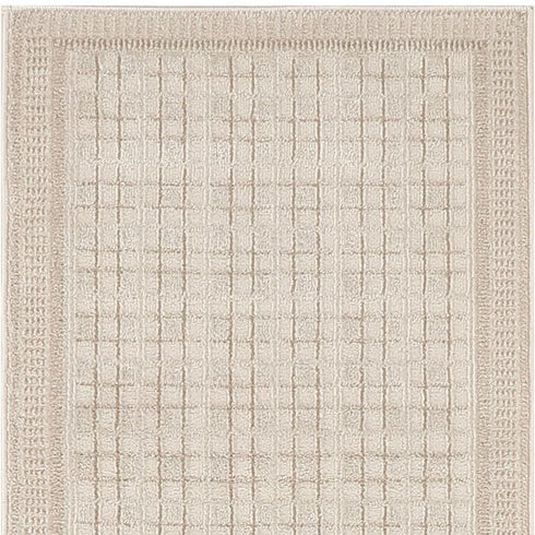 6' Ivory Geometric Runner Rug