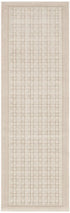 6' Ivory Geometric Runner Rug