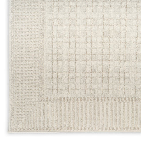 6' Ivory Geometric Runner Rug