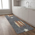8' Blue Power Loom Runner Rug