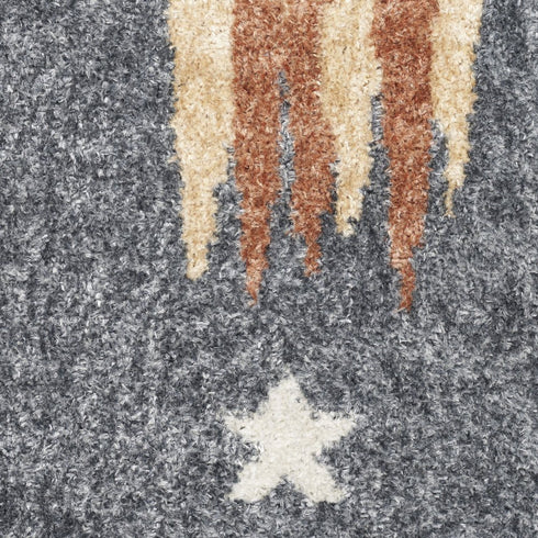 8' Blue Power Loom Runner Rug