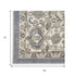 6' Blue Floral Power Loom Runner Rug