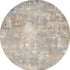 6' Gray Abstract Round Rug