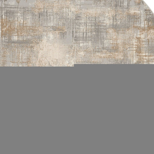 6' Gray Abstract Round Rug