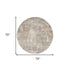 6' Gray Abstract Round Rug