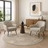 6' Gray Abstract Round Rug