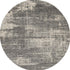 6' Gray Abstract Round Rug