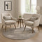 6' Gray Abstract Round Rug