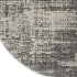 6' Gray Abstract Round Rug