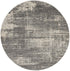 6' Gray Abstract Round Rug
