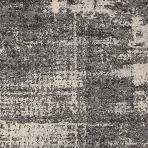 6' Gray Abstract Round Rug