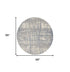 8' Ivory Abstract Round Rug