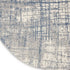 8' Ivory Abstract Round Rug