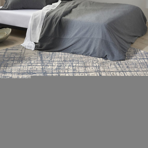 8' Ivory Abstract Round Rug