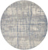 8' Ivory Abstract Round Rug