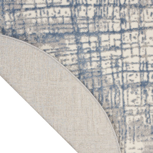 8' Ivory Abstract Round Rug