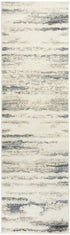8' Blue Abstract Runner Rug
