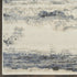 8' Blue Abstract Runner Rug