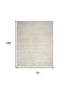6' X 9' Ivory Abstract Area Rug