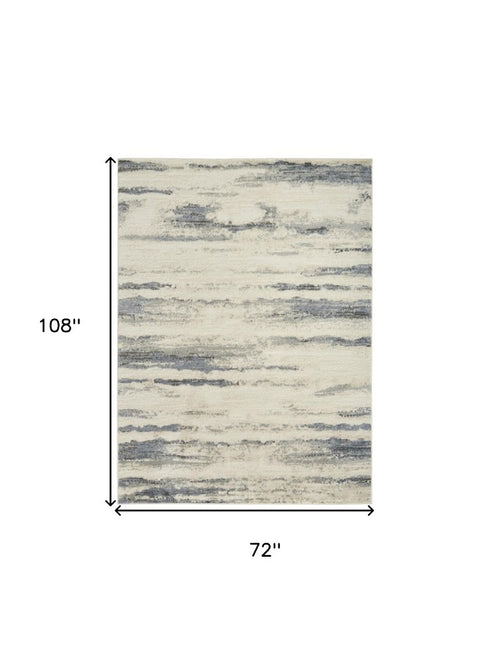 6' X 9' Blue Abstract Area Rug