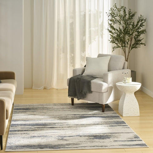 6' X 9' Blue Abstract Area Rug