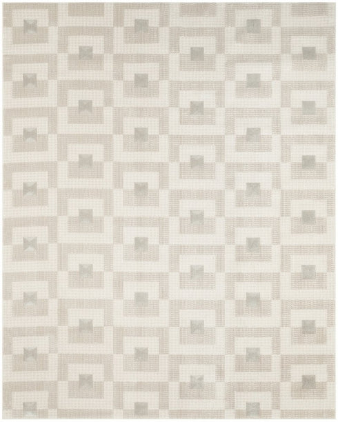 8' X 10' Beige Geometric Area Rug
