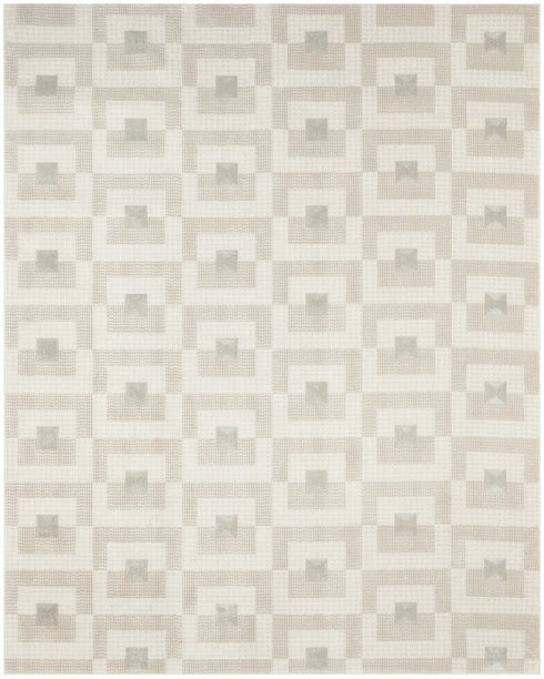 8' X 10' Beige Geometric Area Rug
