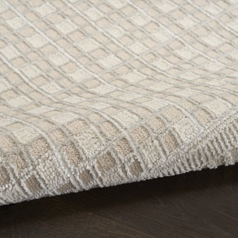 8' X 10' Beige Geometric Area Rug
