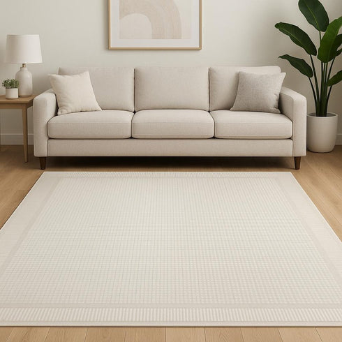 8' X 10' Ivory Geometric Area Rug