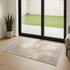 7' Ivory Abstract Runner Rug