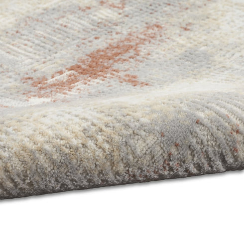 7' Gray Abstract Runner Rug