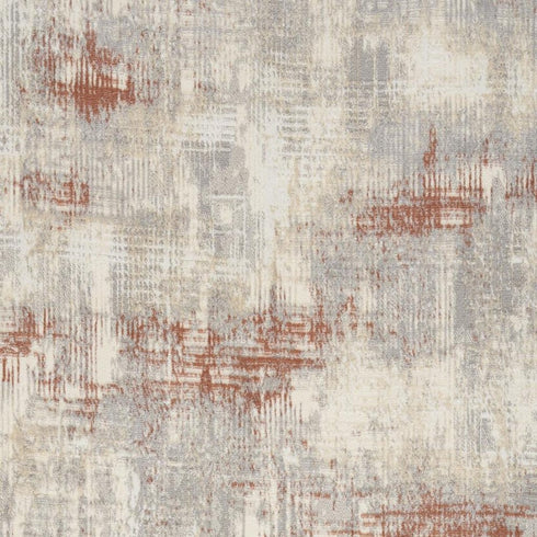 7' Gray Abstract Runner Rug