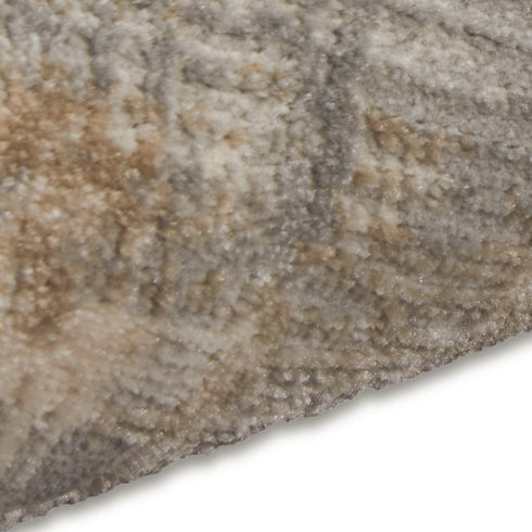 7' Gray Abstract Runner Rug
