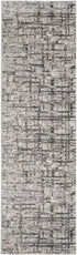 7' Gray Abstract Runner Rug