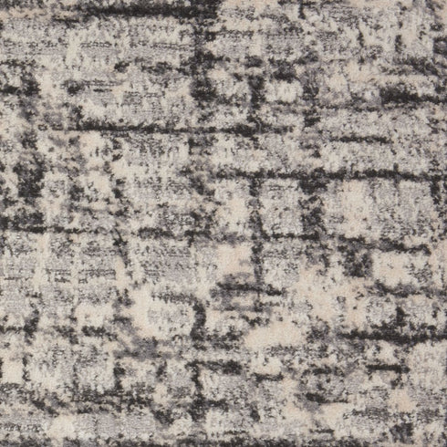 7' Gray Abstract Runner Rug
