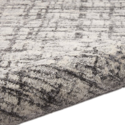 7' Gray Abstract Runner Rug