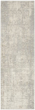 7' Gray Abstract Runner Rug