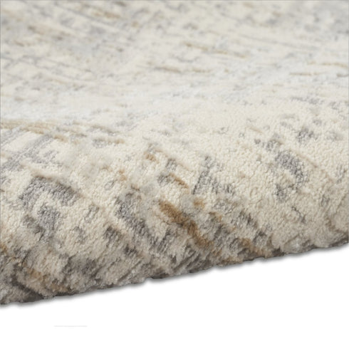 7' Gray Abstract Runner Rug