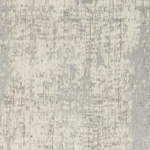 7' Gray Abstract Runner Rug