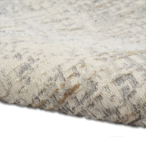 7' Gray Abstract Runner Rug
