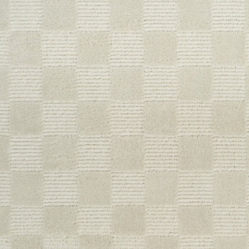 8' X 10' Ivory Checkered Area Rug