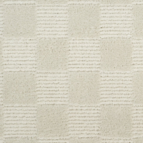 8' X 10' Ivory Checkered Area Rug
