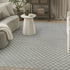 8' X 10' Gray Checkered Area Rug