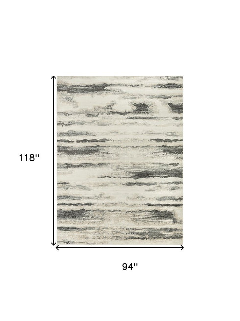 8' X 10' Gray Abstract Area Rug