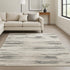 8' X 10' Gray Abstract Area Rug