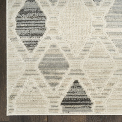 8' X 10' Beige Geometric Area Rug