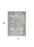 6' X 9' Ivory Abstract Area Rug