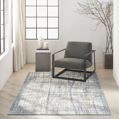 6' X 9' Ivory Abstract Area Rug